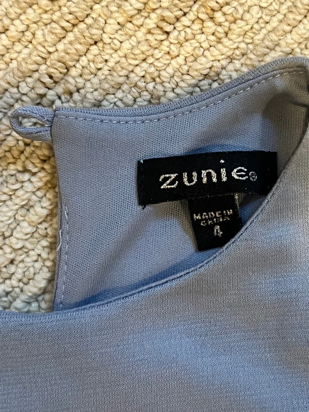 Zunie Girls Light Blue and Rose Gold Formal Dress - Size 4